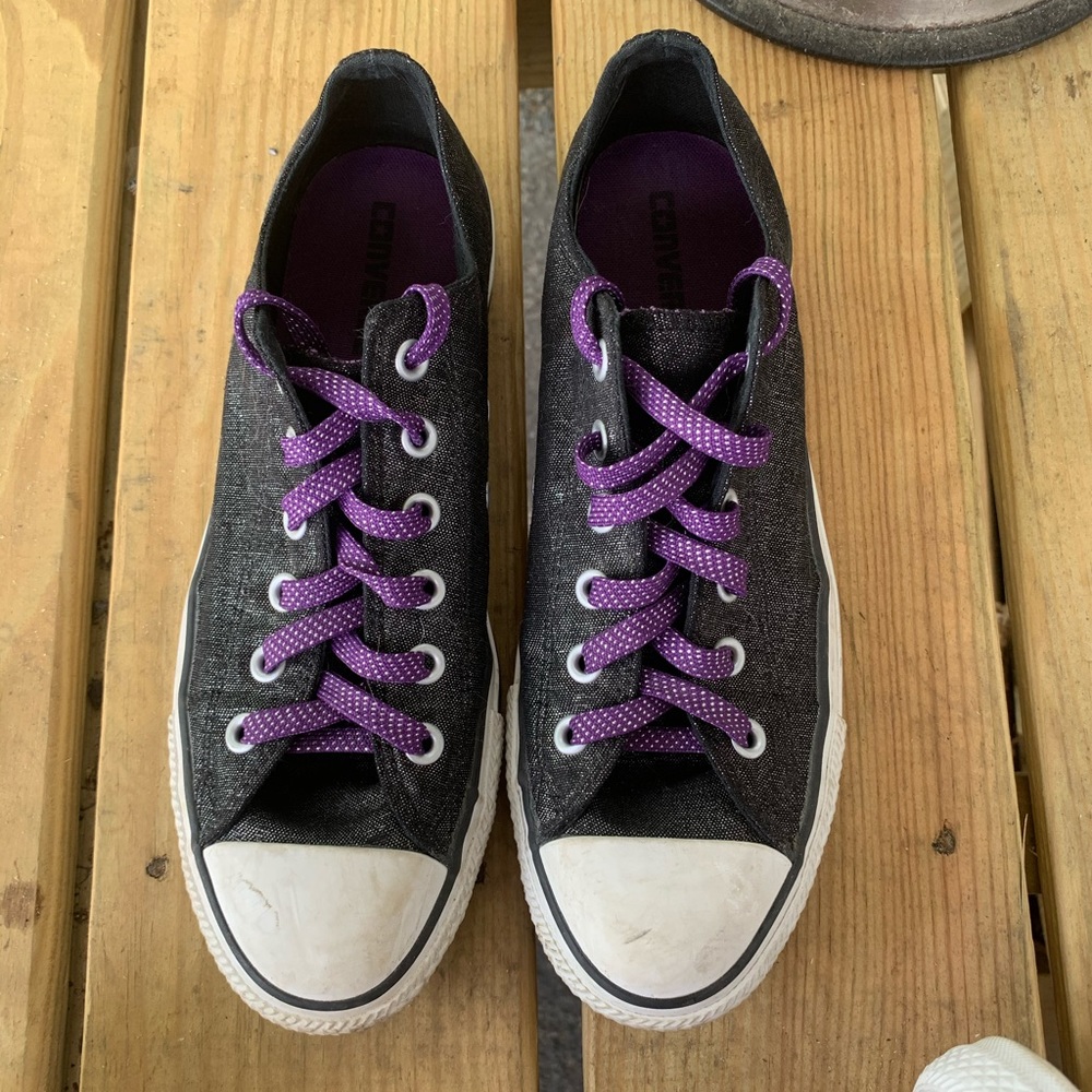 Sparkly Black Converse